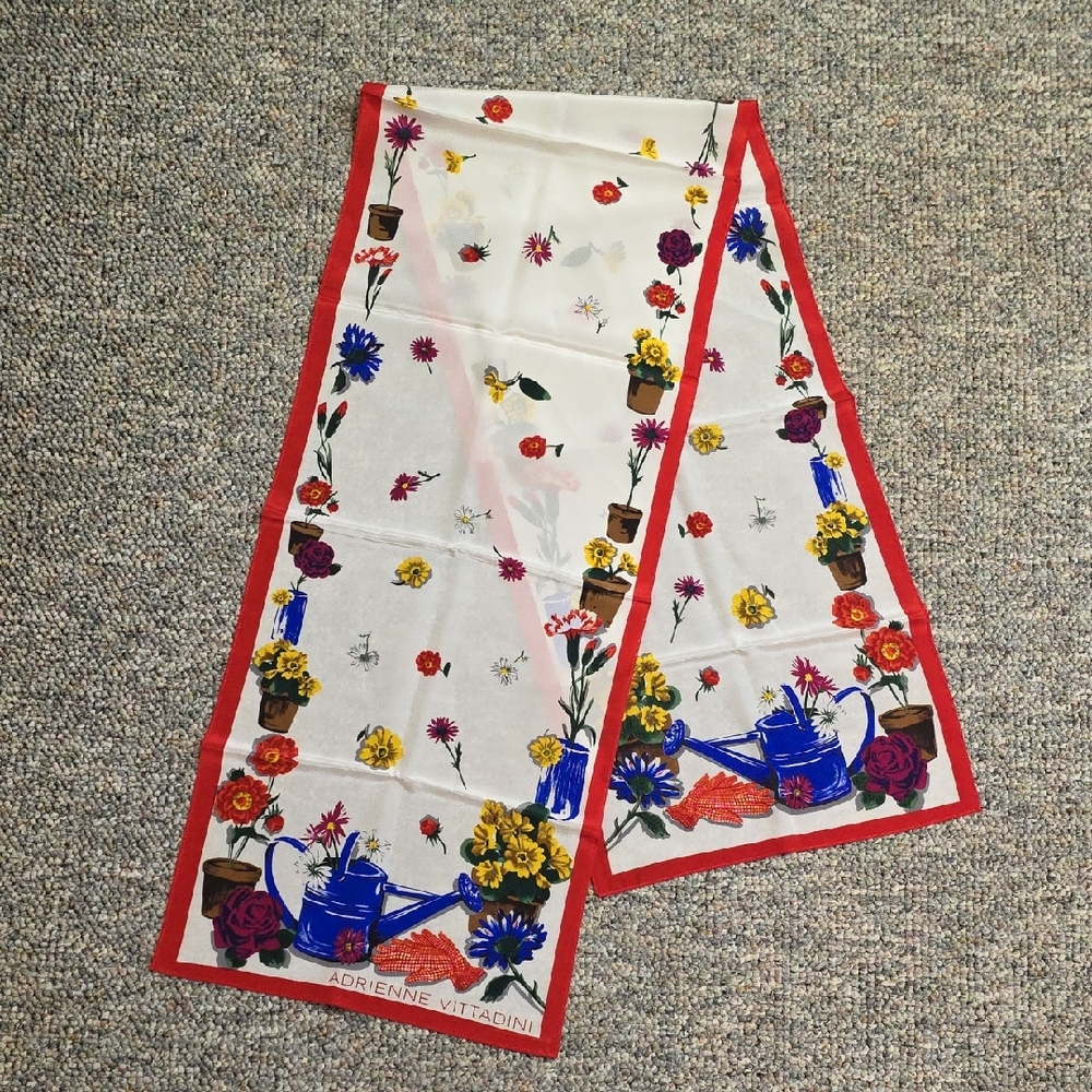 Adrienne Vittadini Spring Garden Silk Oblong Scarf